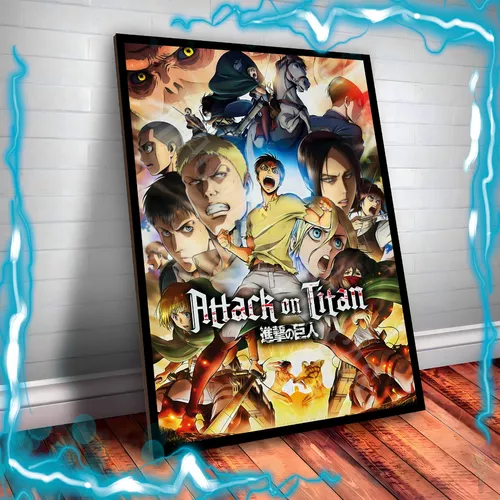 Placa decorativa Attack on Titan 4 Temporada - MDF