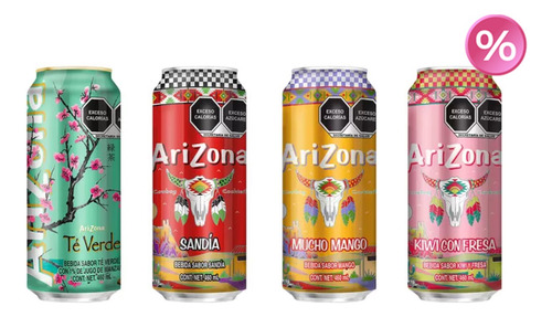 Arizona Té Sabores Surtidos 24 Latas De 460 Ml