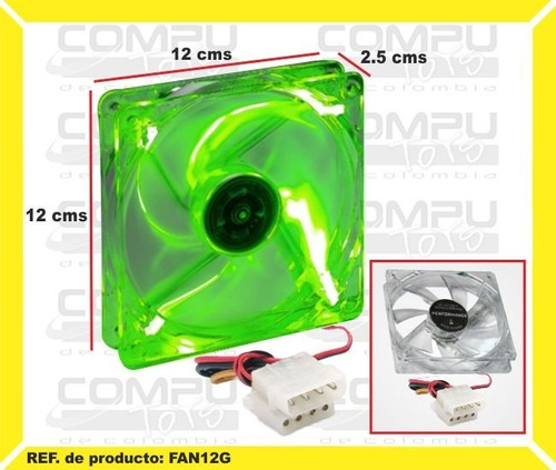 Disipador De Calor Grande 12v 12cm Ref: Fan12g Computoys Sas