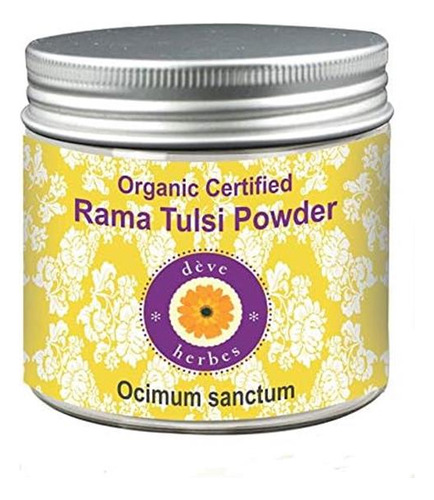 Deve Herbes Pure Rama Tulsi Powder (ocimum Sanctum) Polvo La