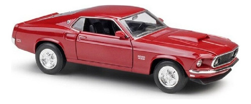 Welly 1969 Ford Mustang Boss 429 Rojo 1/24 Coche Fundido A T
