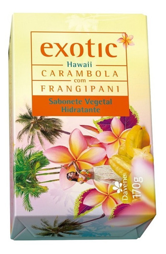 Sabonete Vegetal Hidratante Exotic Hawaii Davene 170g 