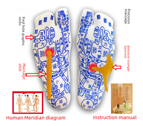 Calcetines Tabi Blancos Con Correa China, Talla 45, Bolsa De