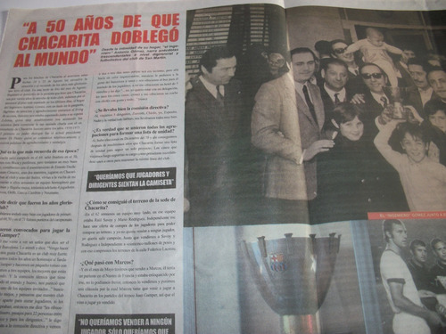 Futbol - Chacarita Copa J.gamper 1971 Y Estadio Propio (Usado)