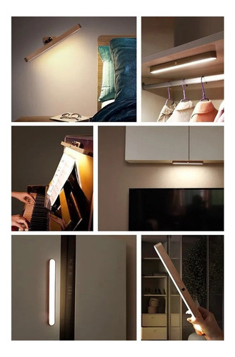 Lámpara Led Moderna De Madera Con Espejo, Lámpara De Pared8