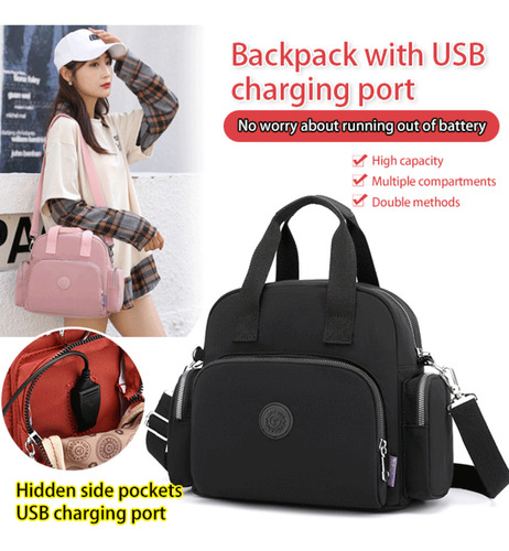 Mochila Bandolera Multifuncional, Flexible Y Resistente