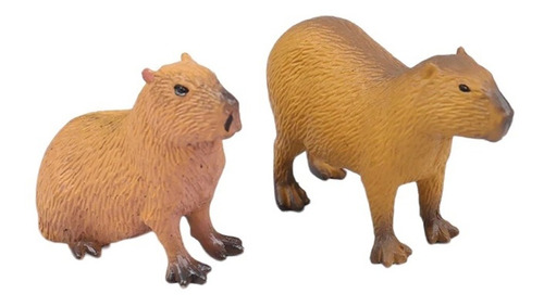 Figuras Capibara Kawaii Juguete Capybara Calidad 2 Piezas
