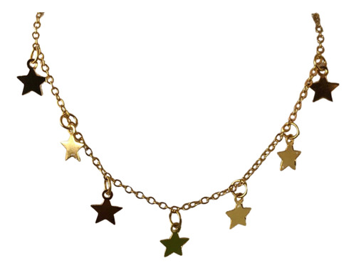 Collar Chocker Con Dijes De Estrellas 