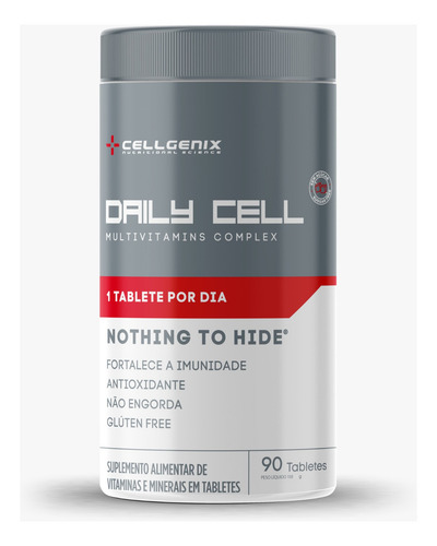 Multivitamínico Daily Cell 90 Comprimidos Cellgenix Sabor Natural