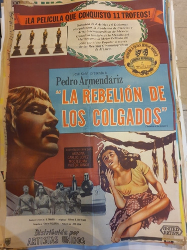 1 Afiche De Cine Original -la Rebelion De Los Colgados 433