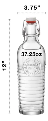 Botella De Agua Bormioli Rocco 1,1 Litros Vidrio