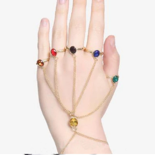 Pulsera Gemas Del Infinito  Marvel Avengers Thanos Dorada