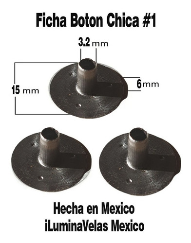 Imagen 2 de 6 de Ficha Botón Para Elaborar Velas 100 Pz Hecho En México