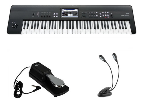 Teclado Sintetizador Korg Krome 73 Com Luminária E Pedal Kit