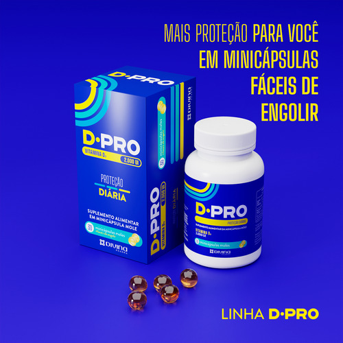 Vitamina D 2.000UI Minicápsulas softgel 30 cápsulas - D.PRO