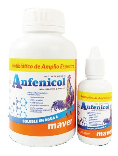 Anfenicol 250ml Antibiotico Para Gallos En Agua Bebida