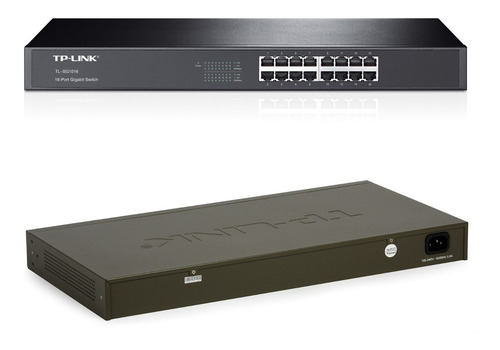 Imagen 1 de 3 de Switch Tp-link Rackeable 16 Puertos 10/100mbps Tl-sf1016