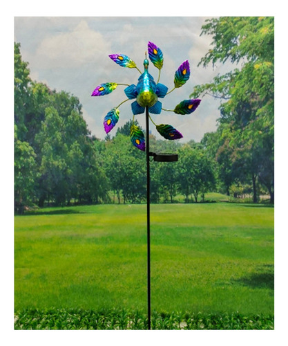 Shaoke Metal Wind Sunlight Led Jardín Molino De Viento