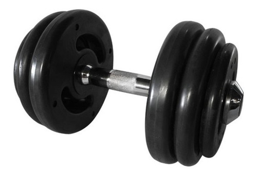 Imagem 1 de 1 de Dumbbell Injetado Com Pegada Cromada Academia Fitness 28kg