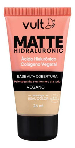 Base Matte Hidraluronic Com Colágeno V220 26ml - Vult