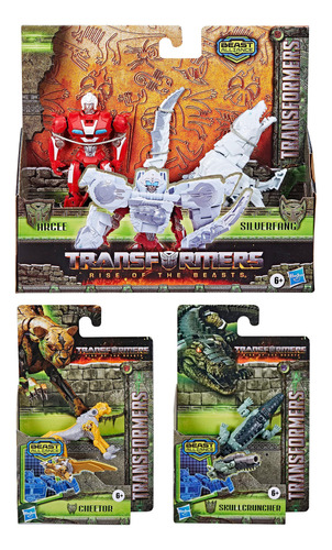 Arcee & Silverfang Transformers Beast Cheetor Skullcruncher