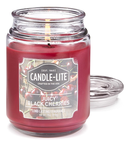 Vela 18 Oz Juicy Black Cherries Candle Lite (3297565)