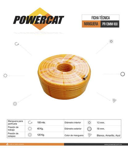 Manguera Para Parihuela 50mts, 13 Mm Pr-13mm-50m
