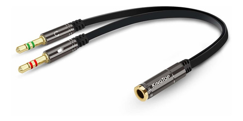 Adaptador Kingtop Headset Divisor Cable 3.5mm Hembra A 2 Mac
