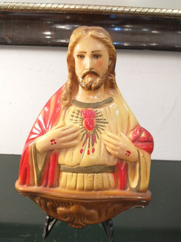 Antiguo Sagrado Corazón De Jesus De Yeso