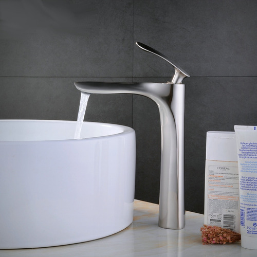 Imagen 4 de 9 de Llave Grifo Monomando Lavabo Ovalin Niquel Satinado Gami