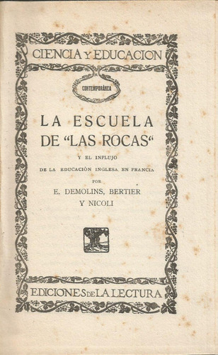 La Escuela De Las Rocas Y El Influjo De La Educacion Ingle 