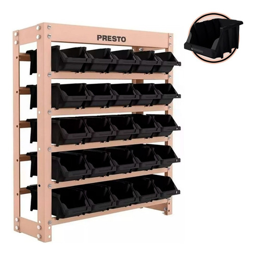 Kit organizador de cajones y estantes 25/3 Color A/p 43002 Presto Color Black
