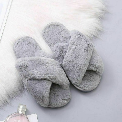 Pantufla Dama Felpa Lazy Slippers Calentitas Invierno