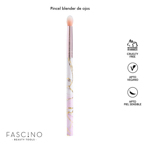 Set 6 Brochas Y Pinceles De Maquillaje Marble Fascino