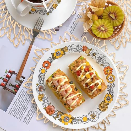 Juego De 6 Individuales Y Posavasos De Oro Deco Definido, Ma