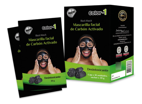 Mascarilla Facial Carbon Activado Color-1