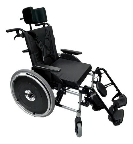 Cadeira De Rodas Ma3r Alumínio Reclinável Prata Ortomobil Cor Prateado 46cm