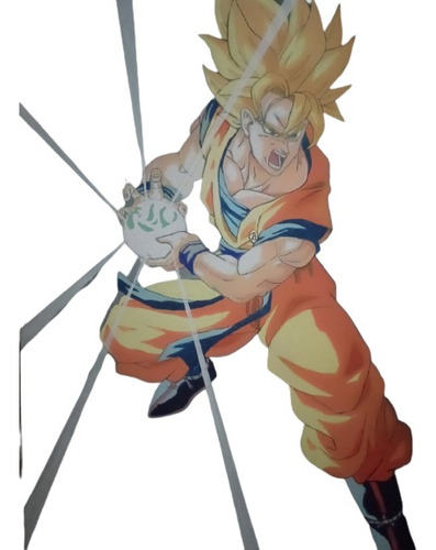 Pintura De Goku Kame Hame Ha En Oleo Sobre Lienzo