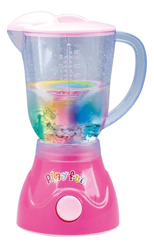 Mini Licuadora De Juguete Luces Electrica Giratorio Niños Color Rosa