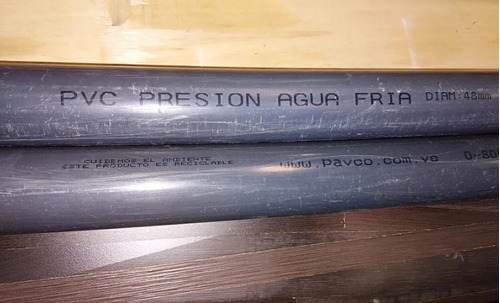 Tubo Agua Fria Pvc 1/2 - 1  X 6mts
