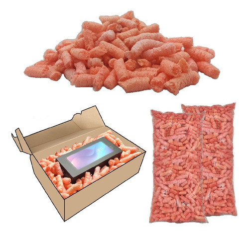 200 Litro - Flocos Proteçao Rosa Preenchimento Biodegradavel