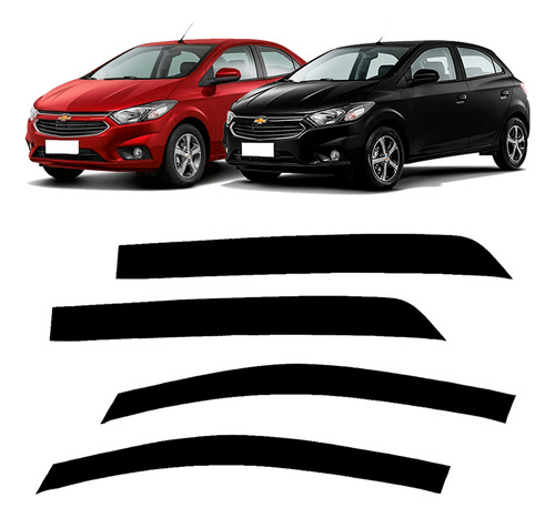 Defletor De Chuva Onix 2012 A 2019 E Prisma 2013 A 2019 4 P
