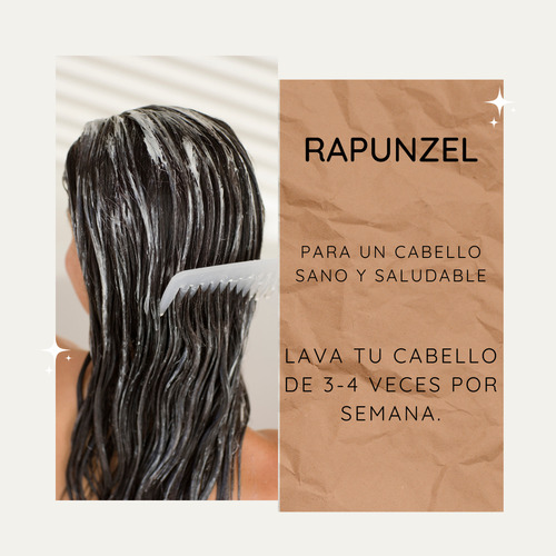 Shampoo Rapunzel Biotina Colageno Flor Repara Cabello Crece