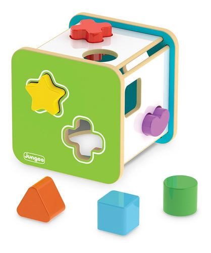 Cubo Didatico P Bebe Formas Geometricas Brinquedo Educativo