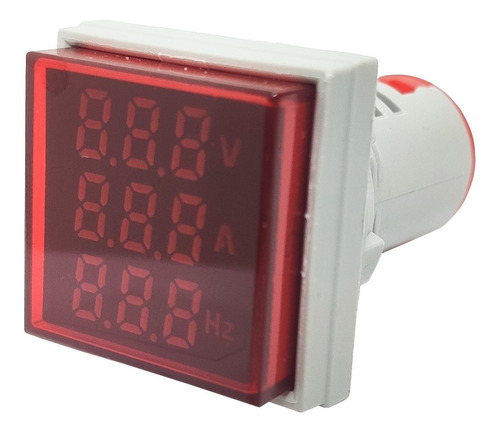 Mini Voltímetro Amperimetro Hz Digital Cuadrado Baw