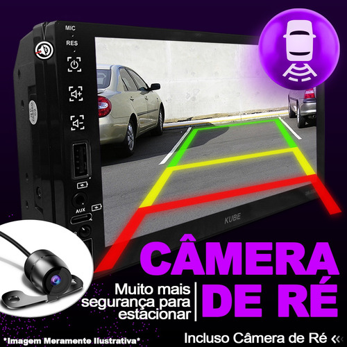 Multimidia Carplay Android Auto Carrega Smartphone Câmera Ré