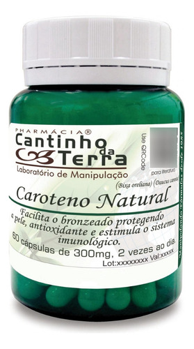 Kit Capsula Caroteno Natural 300mg - 2 Potes
