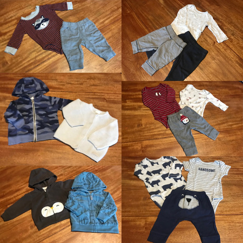 Body Carters + Pantalones + Camperas / Lote Bebe 3 Meses