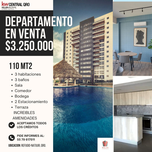 Excelente Oportunidad Venta (inversión) Departamento En Zona Nueva Querétaro (natuur Towers)