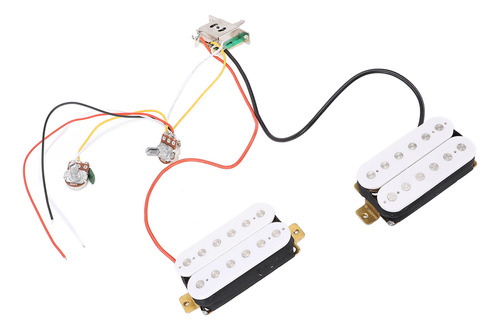 Circuito De Volumen Humbucker Tone Blanco Precableado Hh Pic